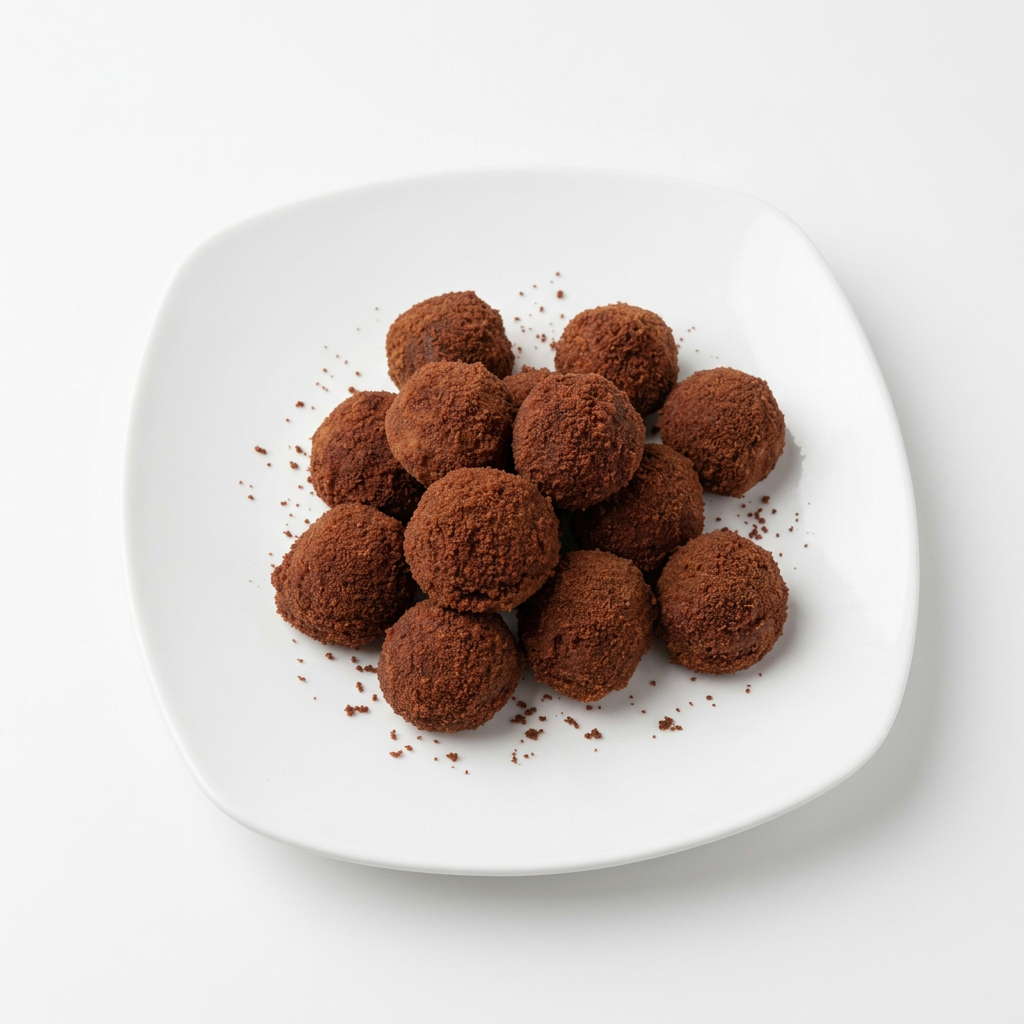 Cinnamon sugar donut holes on a white plate